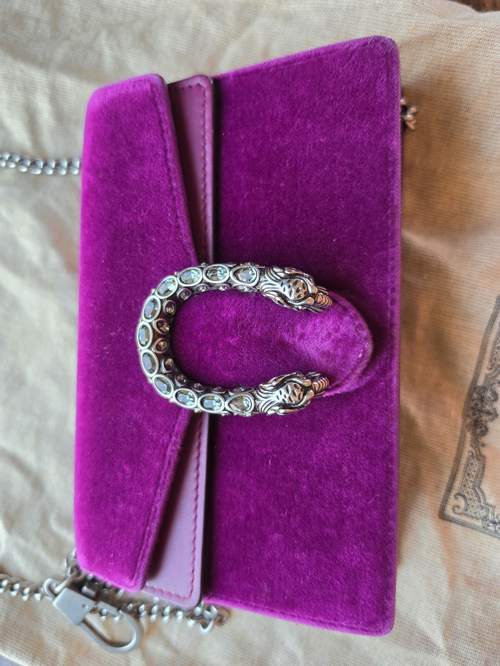Gucci Dionysus Velvet Super Mini Chain Bag - Picture 3 of 16